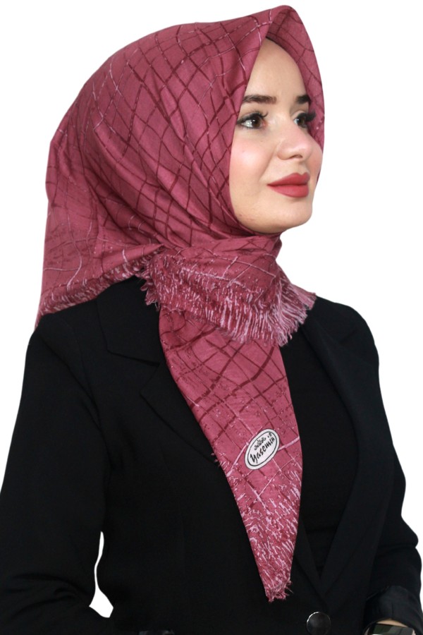 Yasemin Pamuk Flamlı Eşarp 1007-15