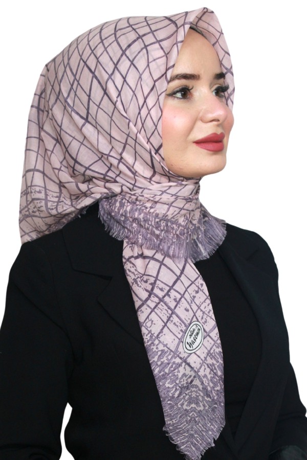 Yasemin Pamuk Flamlı Eşarp 1007-2