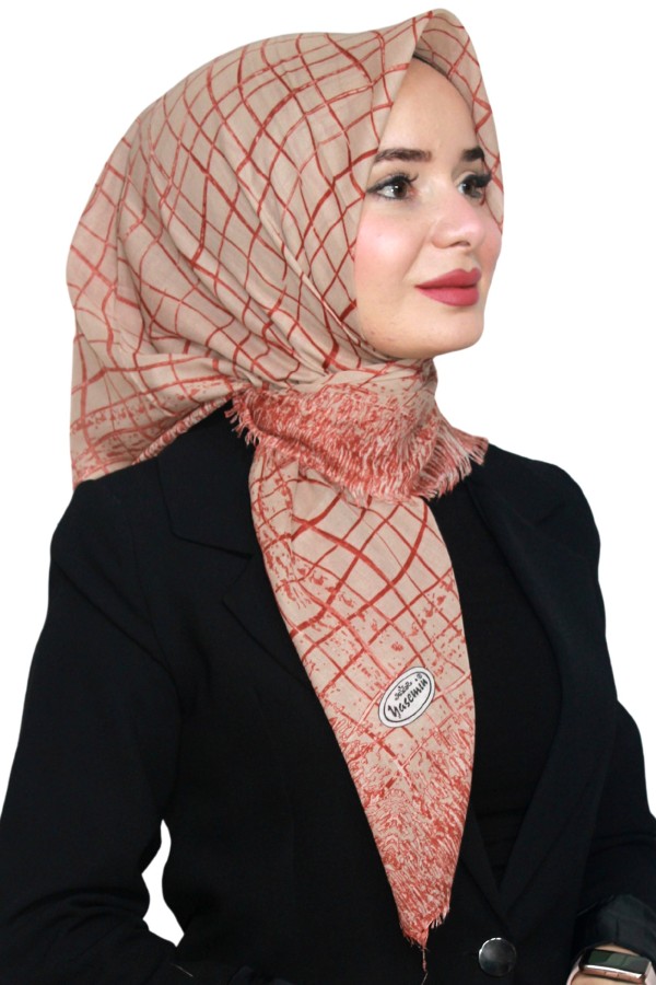 Yasemin Pamuk Flamlı Eşarp 1007-20