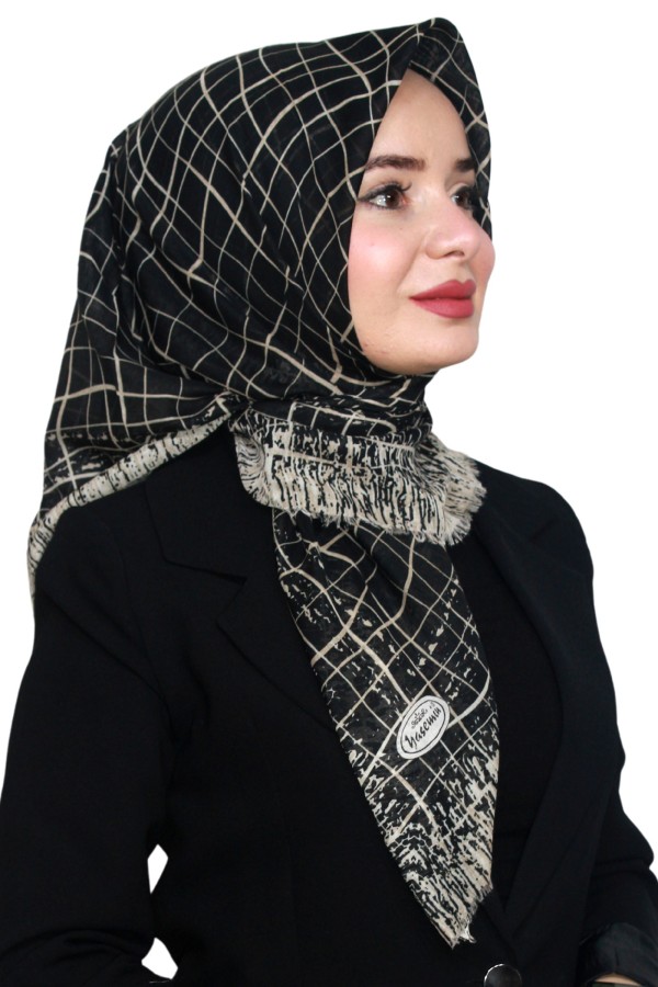 Yasemin Pamuk Flamlı Eşarp 1007-21