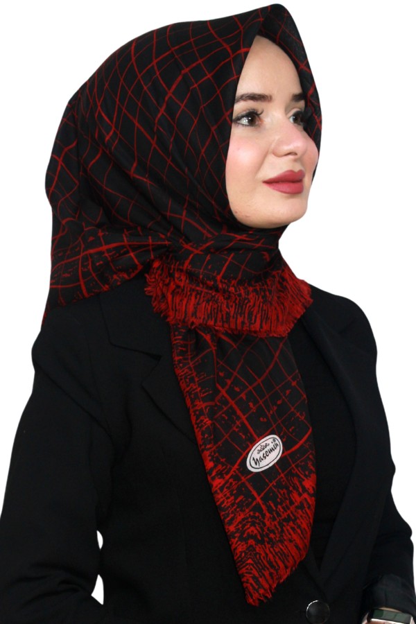 Yasemin Pamuk Flamlı Eşarp 1007-22