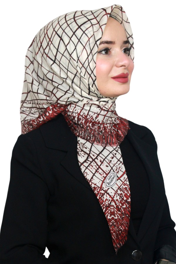 Yasemin Pamuk Flamlı Eşarp 1007-23