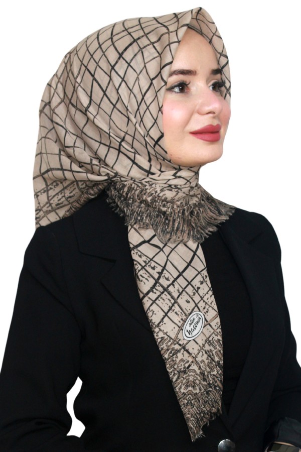 Yasemin Pamuk Flamlı Eşarp 1007-25