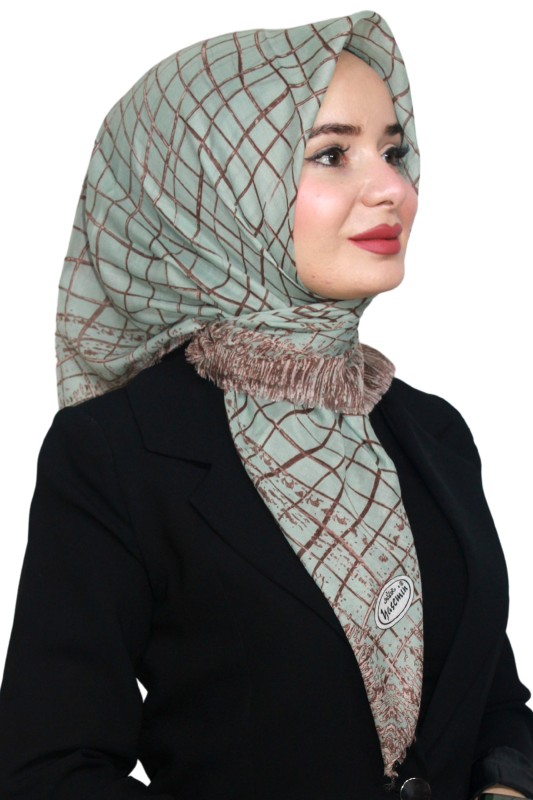 Yasemin Pamuk Flamlı Eşarp 1007-26
