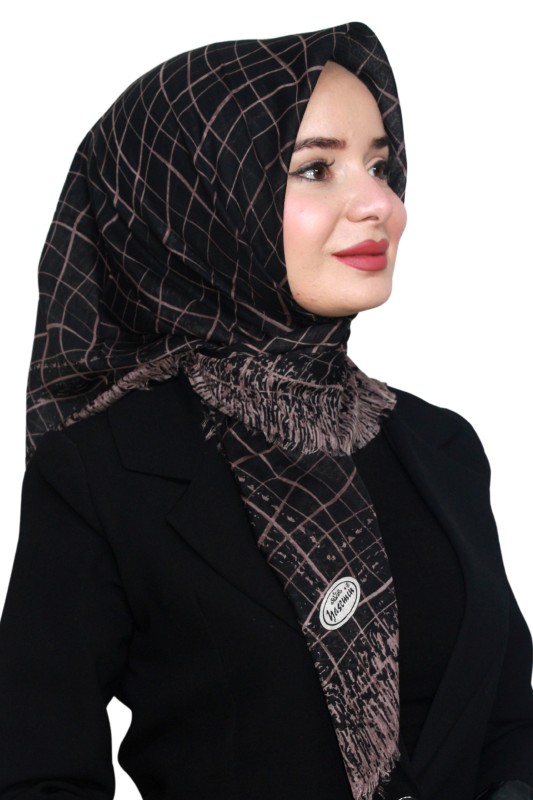 Yasemin Pamuk Flamlı Eşarp 1007-8