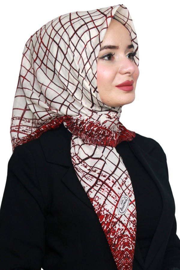 Yasemin Pamuk Flamlı Eşarp 1007-9