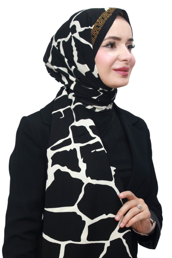 Desenli Medine İpeği Şal 5005-8
