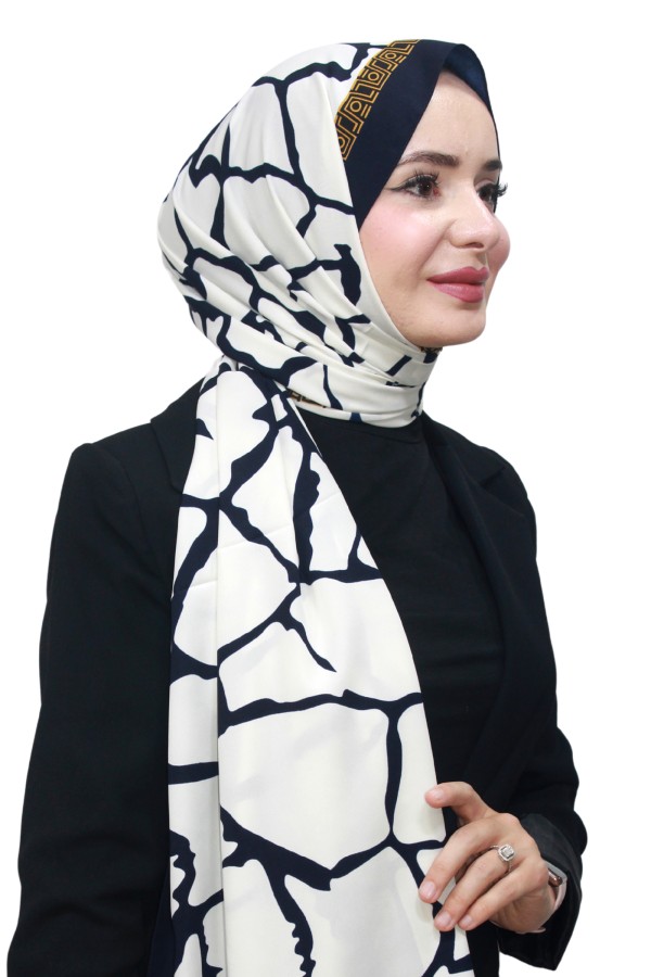 Desenli Medine İpeği Şal 5005-7