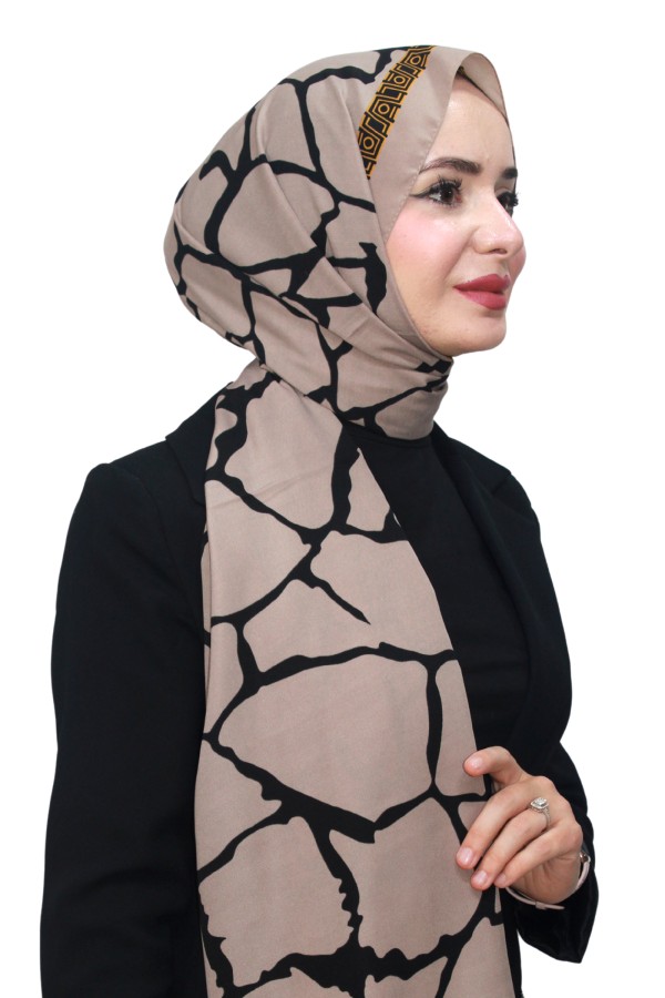 Desenli Medine İpeği Şal 5005-1