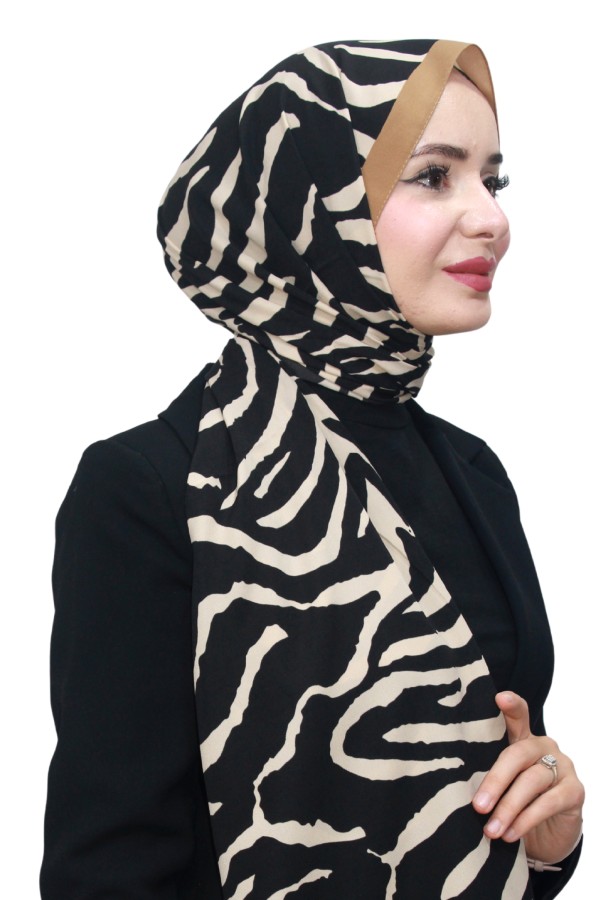 Desenli Medine İpeği Şal 5006-4