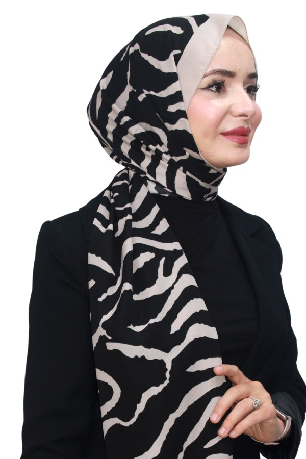 Desenli Medine İpeği Şal 5006-9