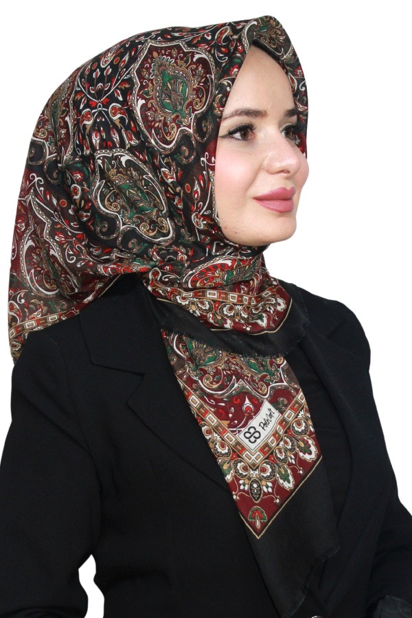 Pamuk Keten Flamlı Eşarp 1046-2