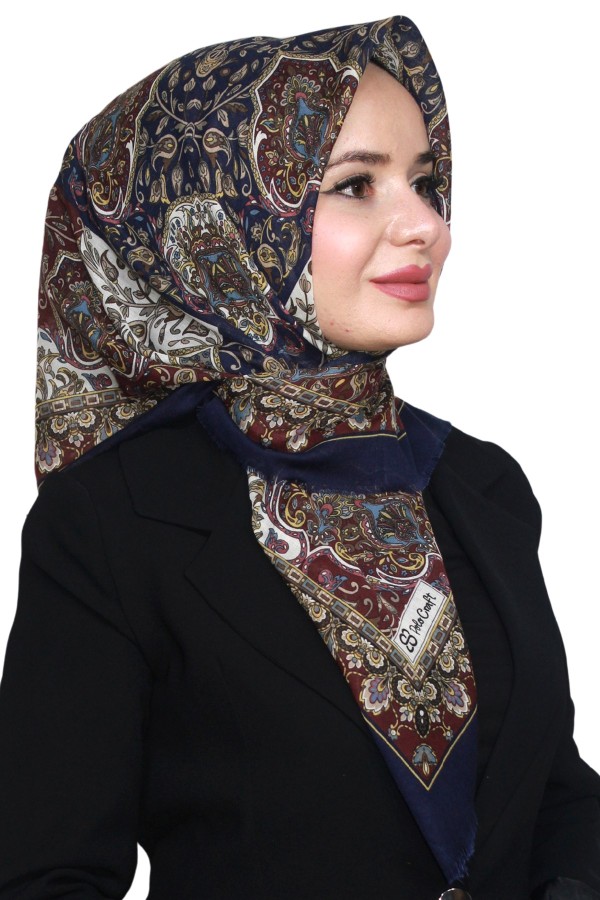Pamuk Keten Flamlı Eşarp 1046-3