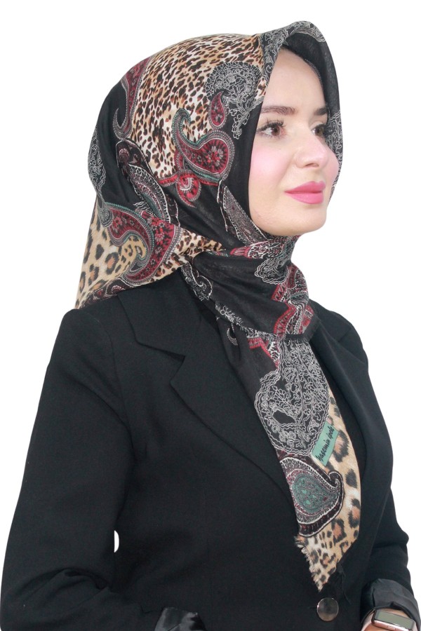 Pamuk Keten Flamlı Eşarp 1050-12