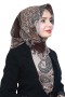 Pamuk Keten Flamlı Eşarp 1050-9