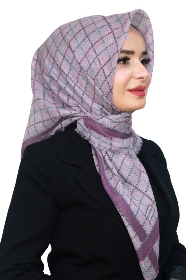 Pamuk Keten Flamlı Eşarp 1053-5