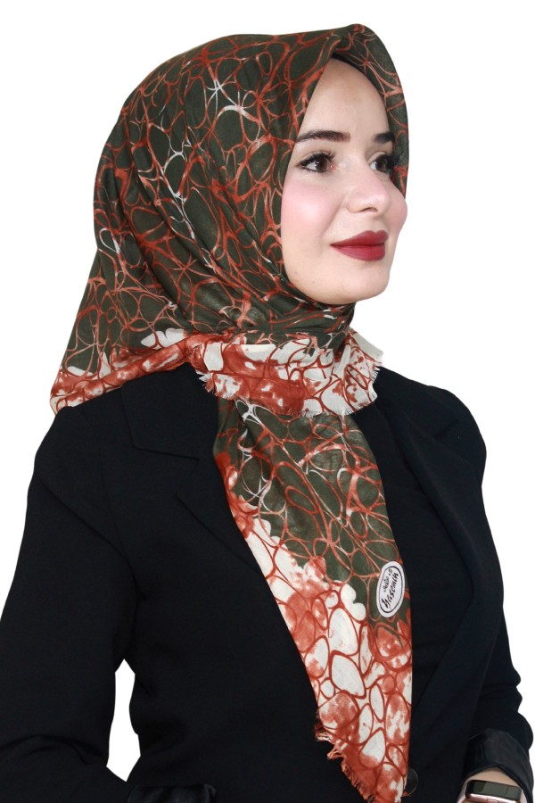 Yasemin Pamuk Flamlı Eşarp 1009-11