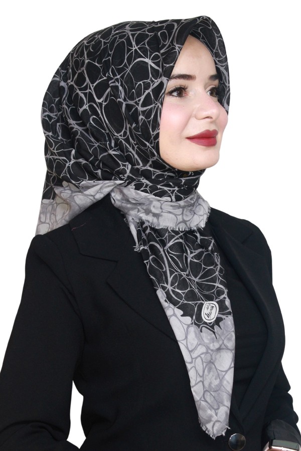 Yasemin Pamuk Flamlı Eşarp 1009-3