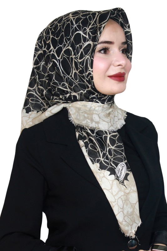 Yasemin Pamuk Flamlı Eşarp 1009-24