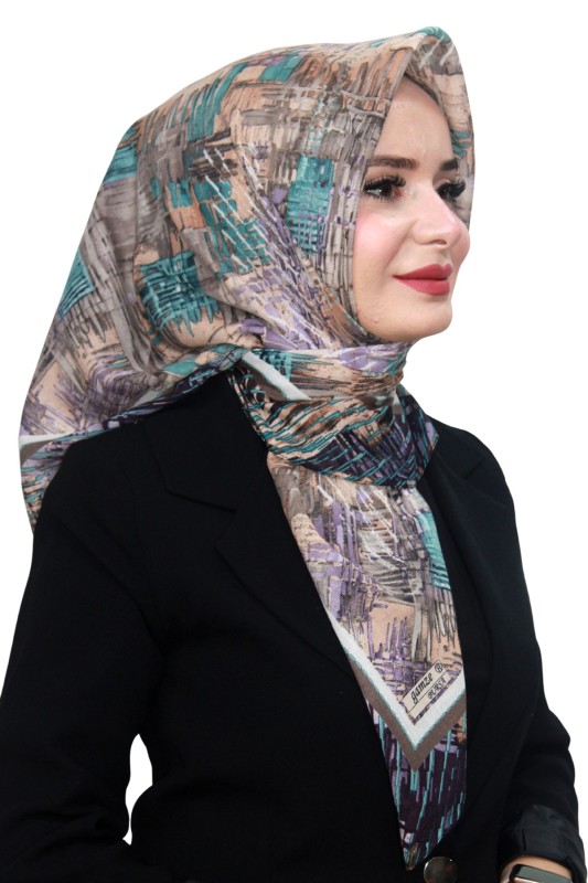 Pamuk Keten Flamlı Eşarp 1058-4