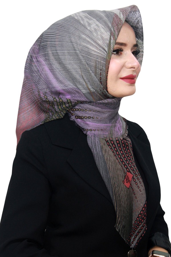 Pamuk Keten Flamlı Eşarp 1057-11