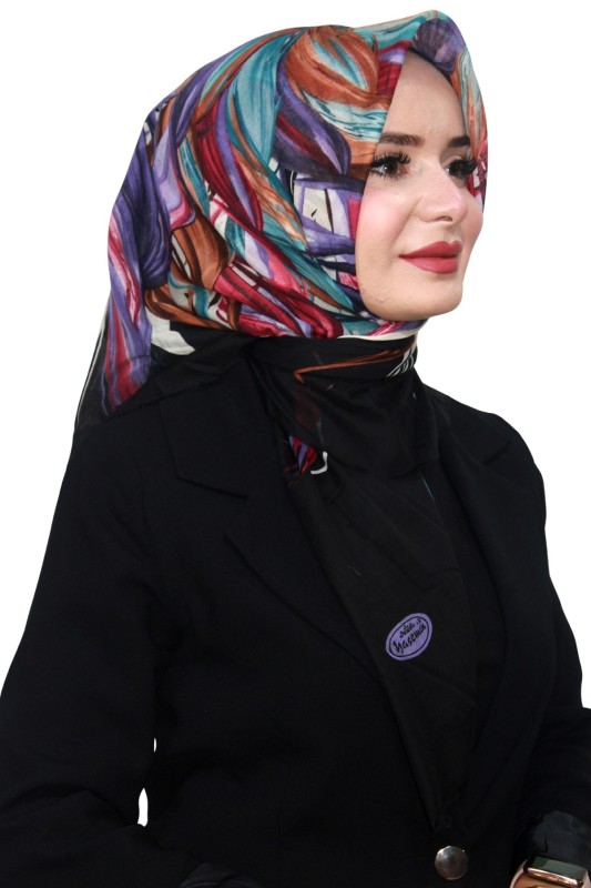Pamuk Keten Flamlı Eşarp 1055-11