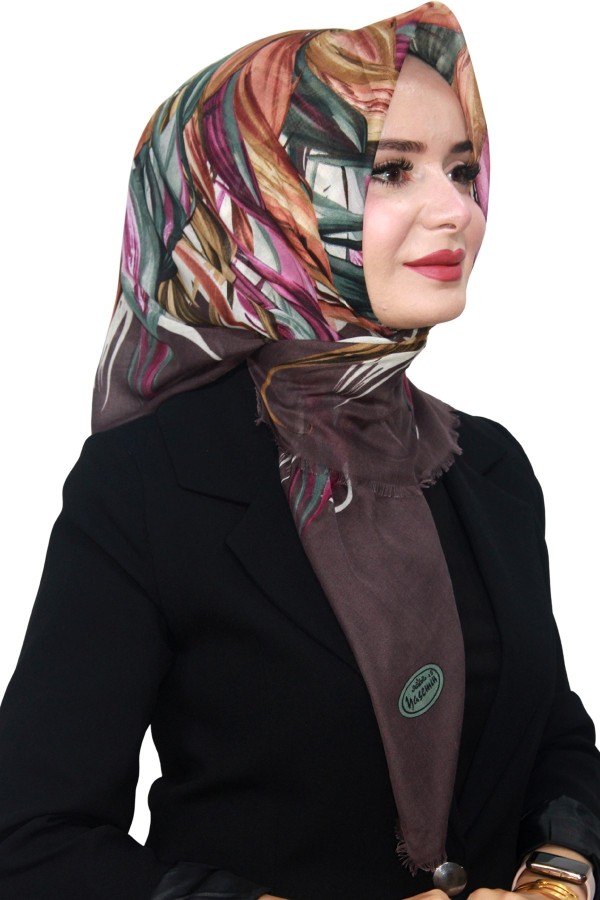 Pamuk Keten Flamlı Eşarp 1055-13